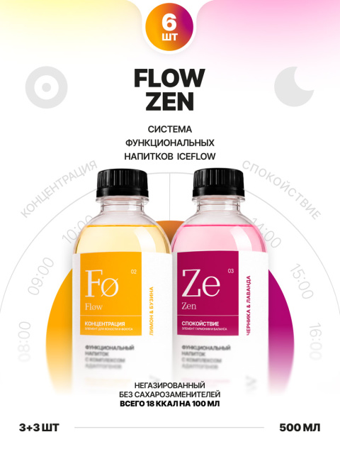 Функциональные напитки Iceflow flow + Iceflow zen